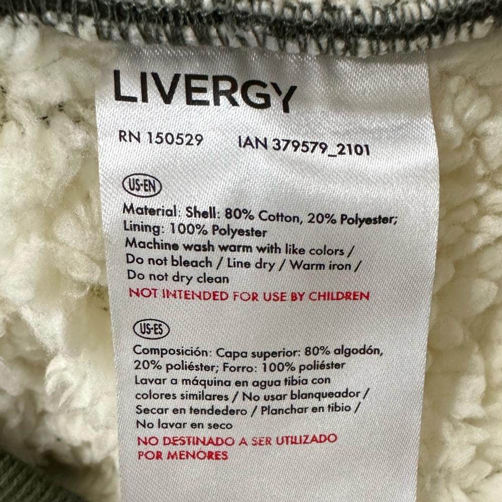 NEW Livergy Sherpa Lined Deep Green 30" Zipper X-Long Hem Hoodie Sweatshirt XXL - Picture 14 of 15